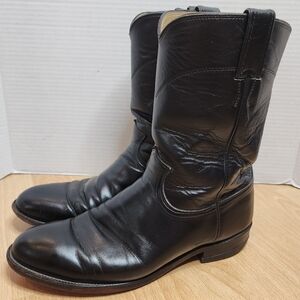 Justin Boots Black Cowboy Boots Men's size 8.5D